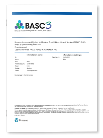 Exempelrapport BASC-3 Självskattning