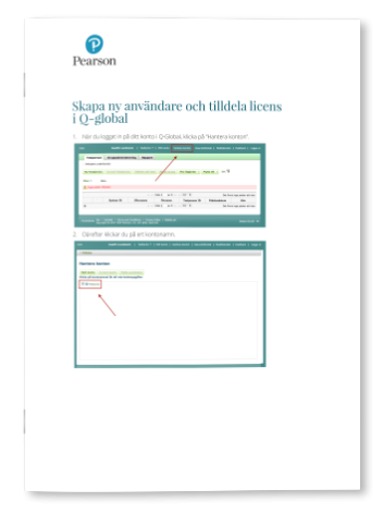Skapa ny användare och tilldela licens i Q-global