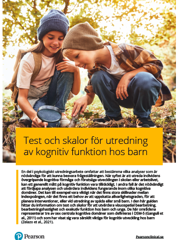 Test och skalor för utredning av kognitiv funktion hos barn